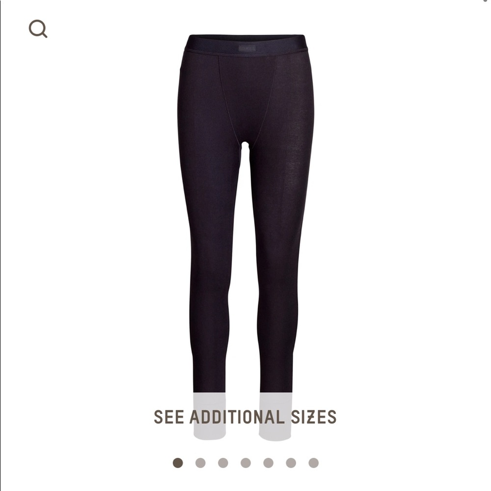 NWT SKIMS COTTON RIB LEGGING in Soot M